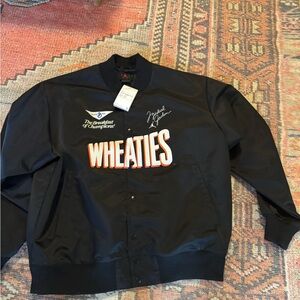 Nike Air Jordan  Black Wheaties Bomber Jacket